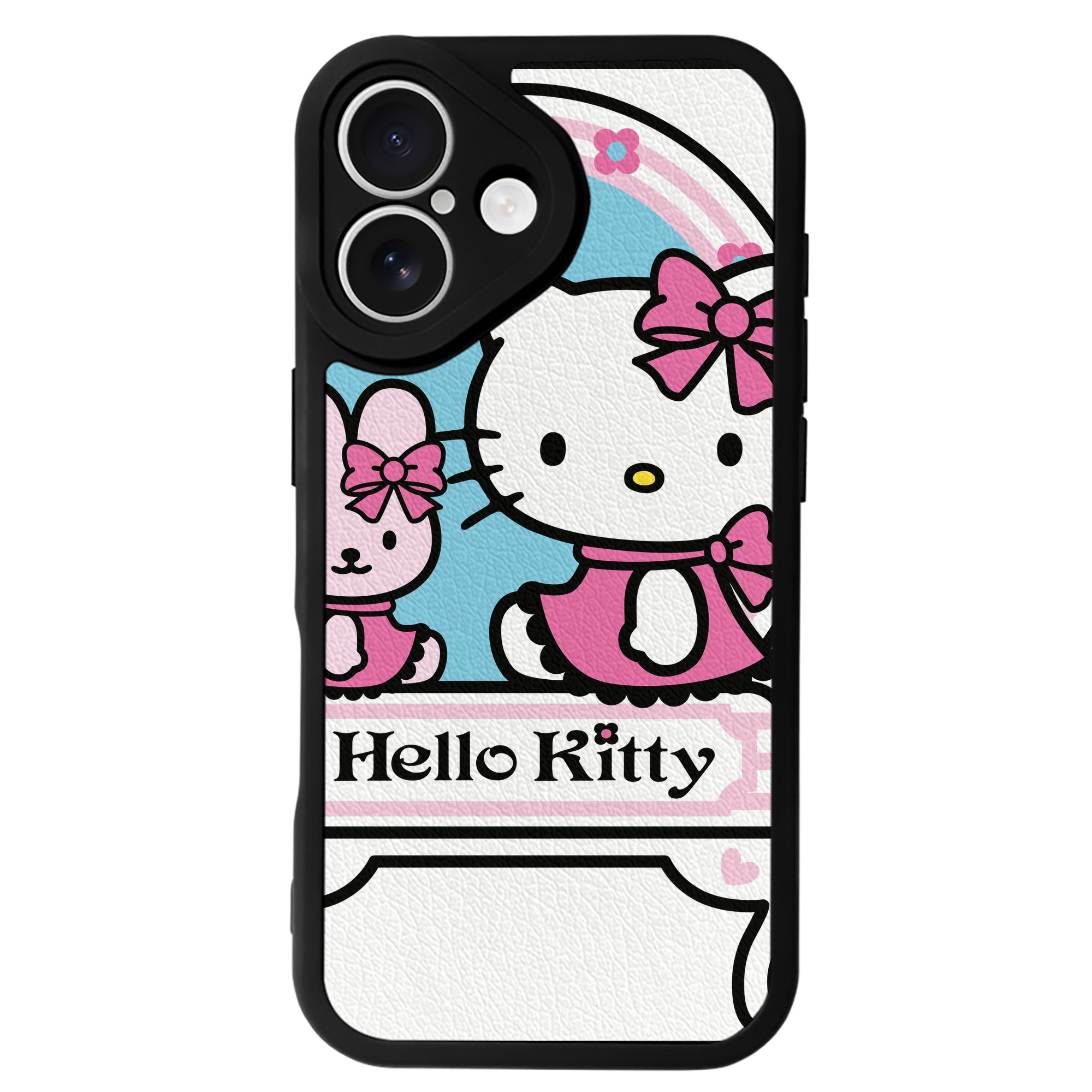 （画像用） Hello Kitty ハローキティ 【iPhone 16シリーズ対応】シリコンスマホケース（レザー調） 材質：シリコン